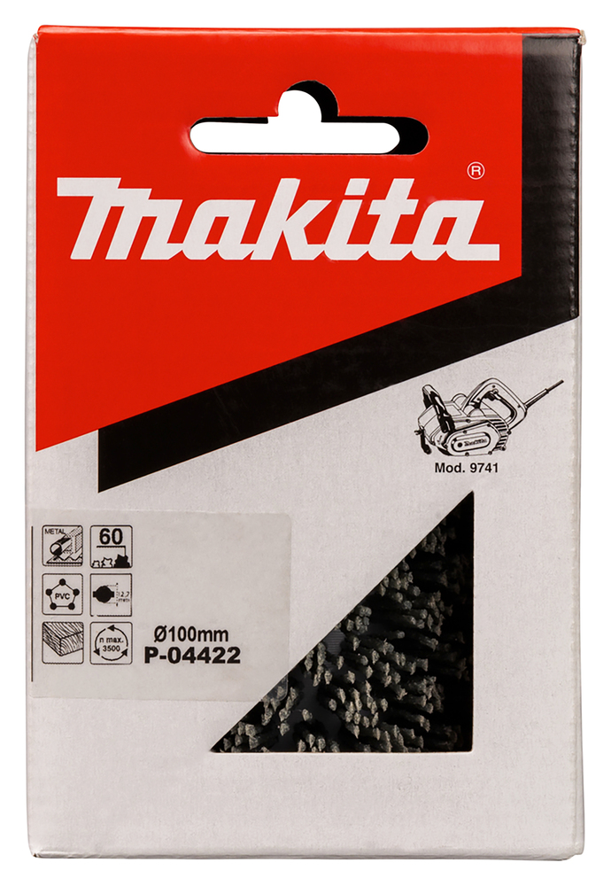 Makita Schleifnylon-Bürste K60 - P-04422 - Ø 100mm - 120mm breit - K60 Körnung