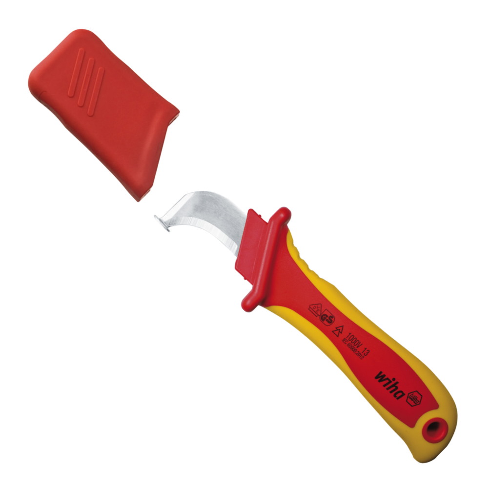 Wiha Abmantelungsmesser - Hakenklinge mit Gleitschuh - für Rundkabel - 36053