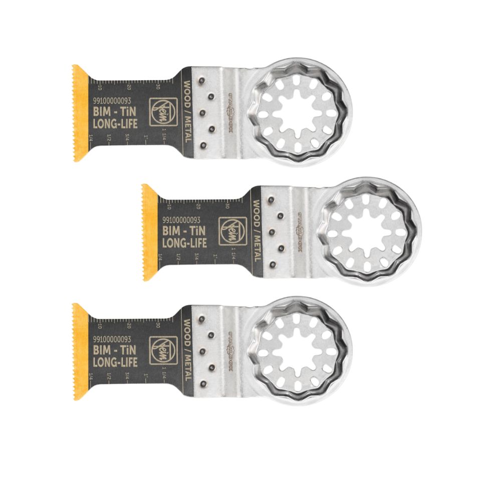 Fein E-Cut Long-Life-Sägeblatt Titan Starlock 35x50 mm Holz - 3 Stück Set