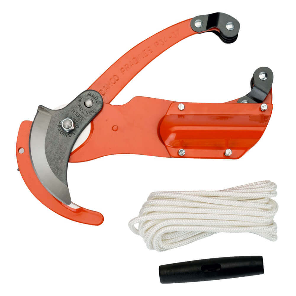 Bahco Gartenschere - Raupenschere inkl. Seil 6 Meter und Griff - 40 mm