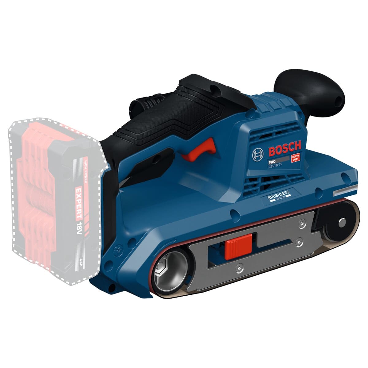 Bosch Akku Bandschleifer PRO GBS18V-75 - 18V - 75 mm - Brushless - in L-BOXX