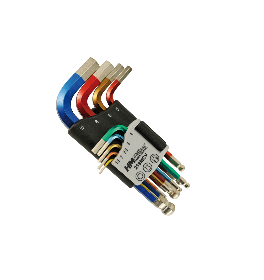 HM Müllner Sechskant-Stiftschlüsselsatz magnetisch 219MCV - 1,5-10 mm - 9-tlg.