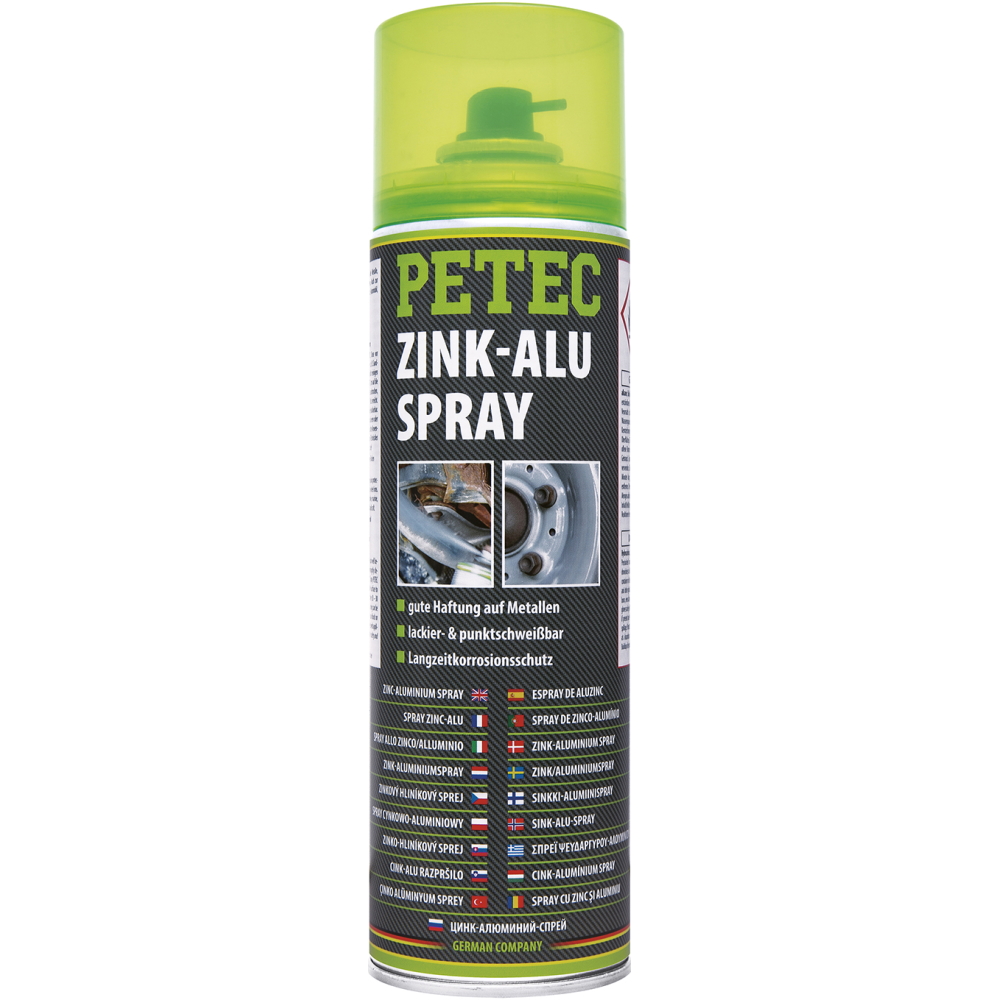 Petec 71050 Zink-Alu Spray - 500ml - Langzeitkorrosionsschutz - gute Haftung