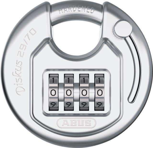 Abus Diskus Combo Vorhängeschloß 29/70 - Zahlencode - robust - 40905