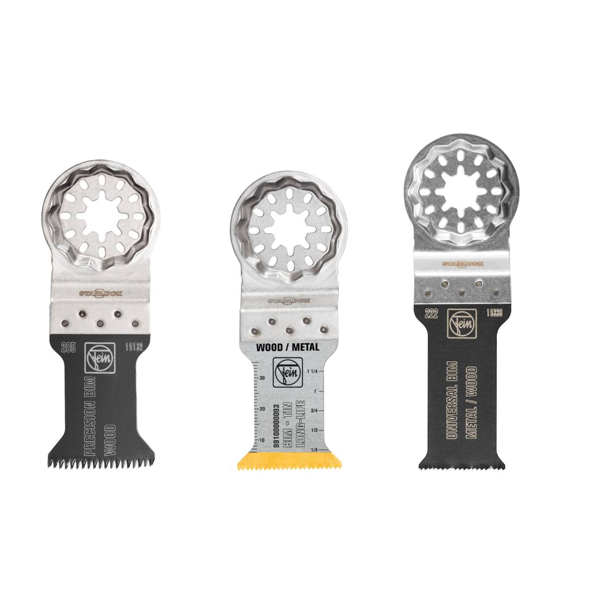 FEIN Starlock Trio Set OIS fit 3 tlg. Sägeblatt Set für Holz Metall Kunststoff
