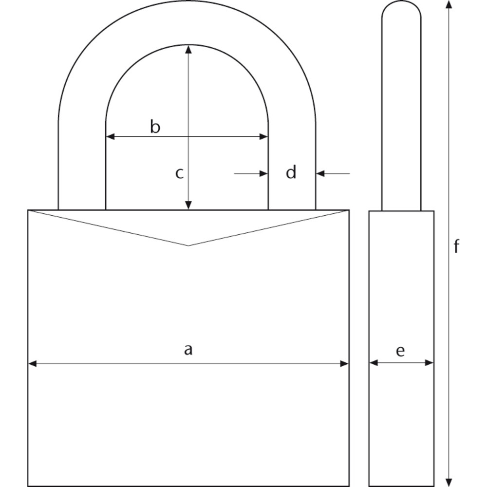 Abus Vorhangschloss Messing 85/30 gleichschließend