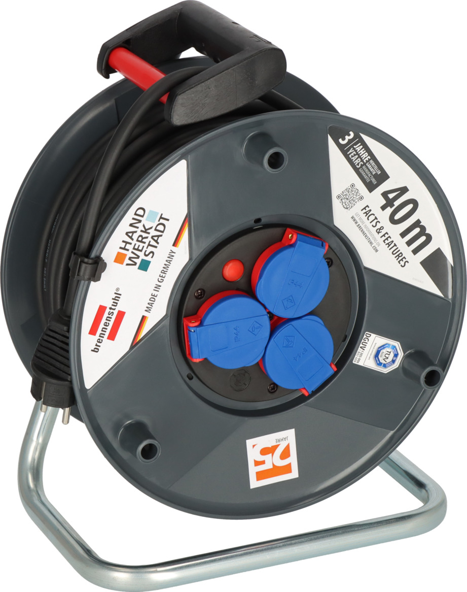 Brennenstuhl Garant Kabeltrommel IP44 - Sondermodell - 40m - 3x230V - 9123020122