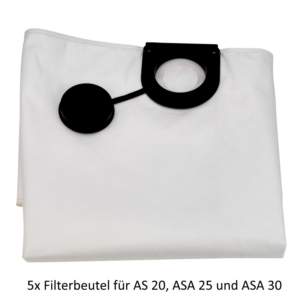 Metabo Vlies-Filterbeutel - 5 Stk - 20/30L - für AS 20/ASA 25/ASA 30 - 635424000