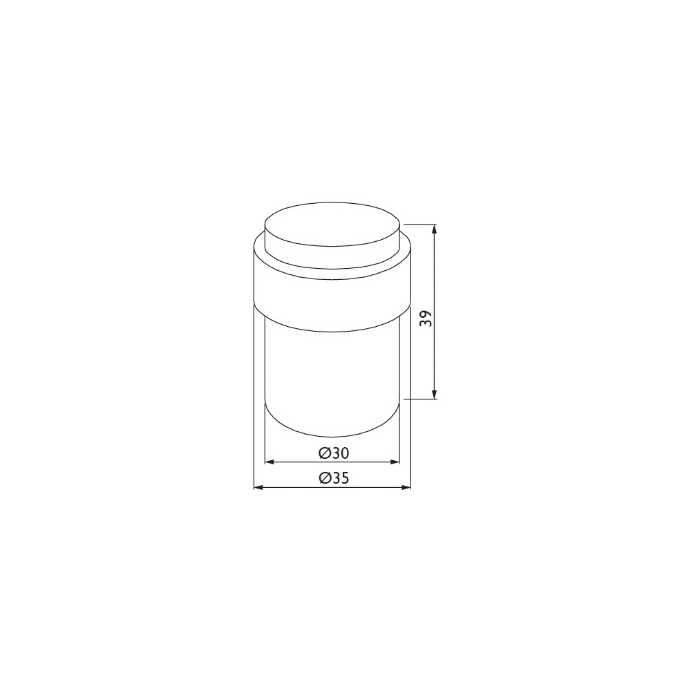 Hermat Türstopper 3693 TS Classic Black Ø 30/35 mm