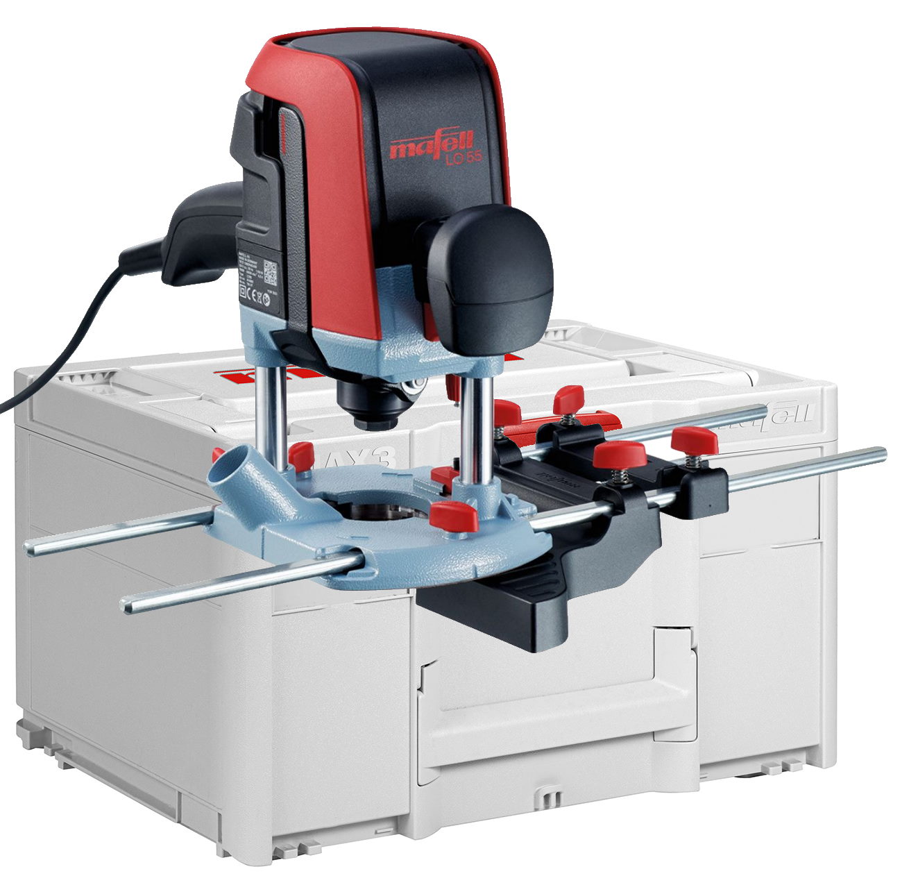 Mafell Oberfräse LO 55 - im MAX3 - 1100 Watt - bis 55mm - mit Zubehör - 91A901