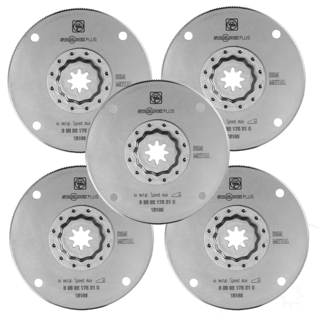 Fein HSS-Sägeblatt 100mm - 5 Stück - Blech bis 1mm - Bi-Metall - 63502175230