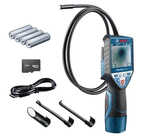 Bosch Inspektionskamera GIC 120 C - 4GB SD Karte - 4x 1,5V AA - 3,5" Display