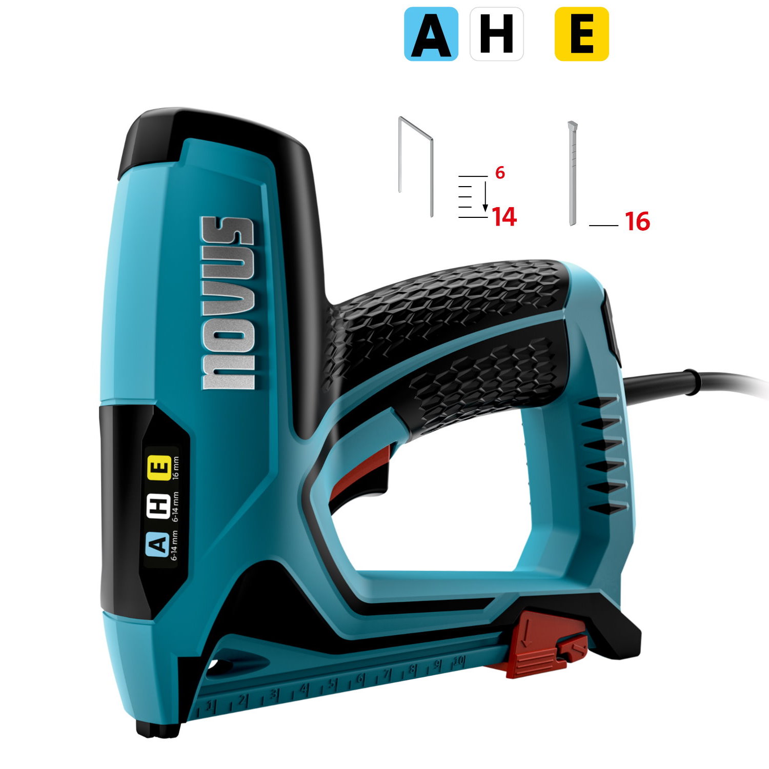Novus Elektrotacker J-150 - AHE - Klammern bis 14mm / Nägel bis 16mm - 031-0360