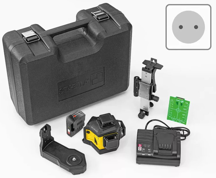 Stabila Multilinien-Laser LAX 600 G - 12V - grün - 7-tlg - 3 x 360° - Akku + Ladegerät