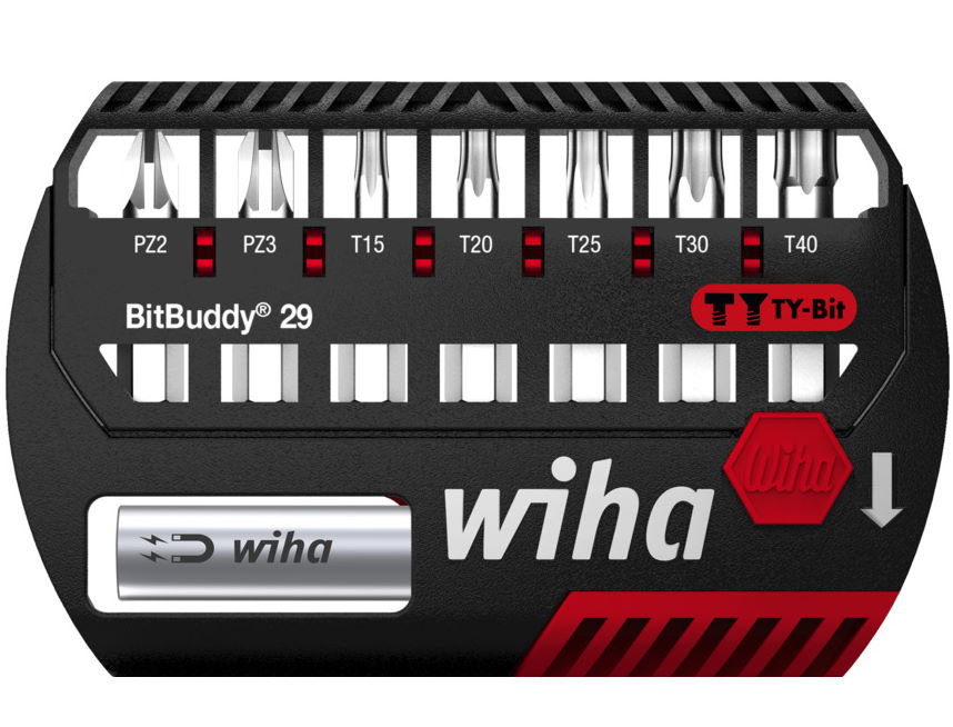Wiha Bit Set BitBuddy TY-Bit - 29mm - Pozidriv + TORX - 8-tlg. - 1/4" - 42139