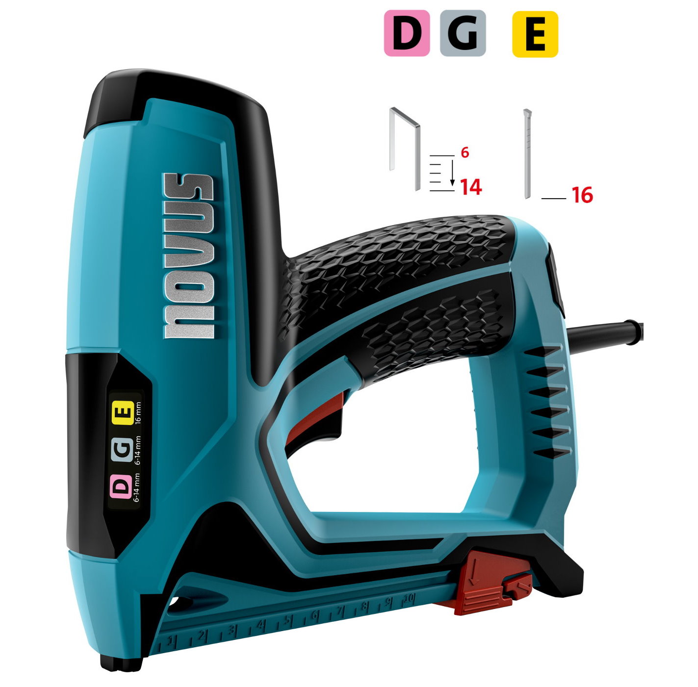 Novus Elektrotacker J-151 - DGE - Klammern bis 14mm / Nägel bis 16mm - 031-0361