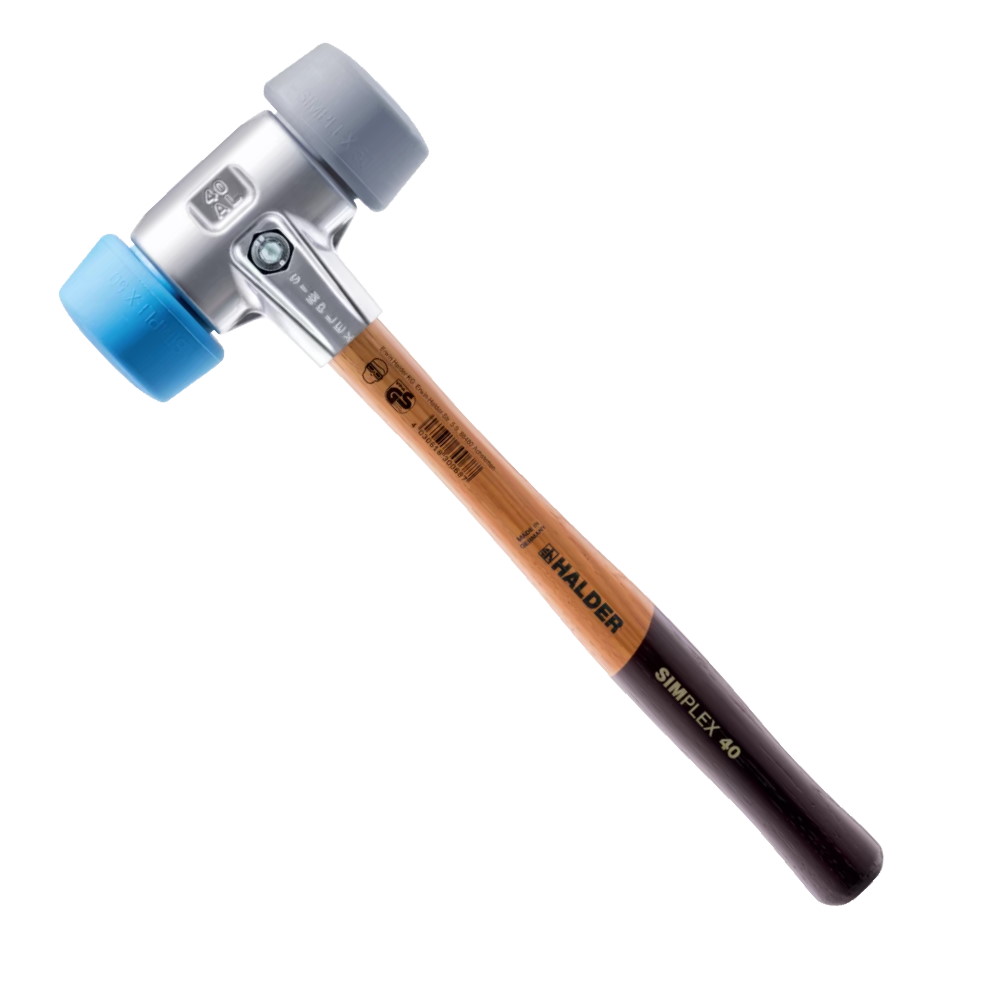 Halder Simplex Schonhammer Ø 50:40 mm - TPE-soft - TPE-mid - Aluminiumgehäuse