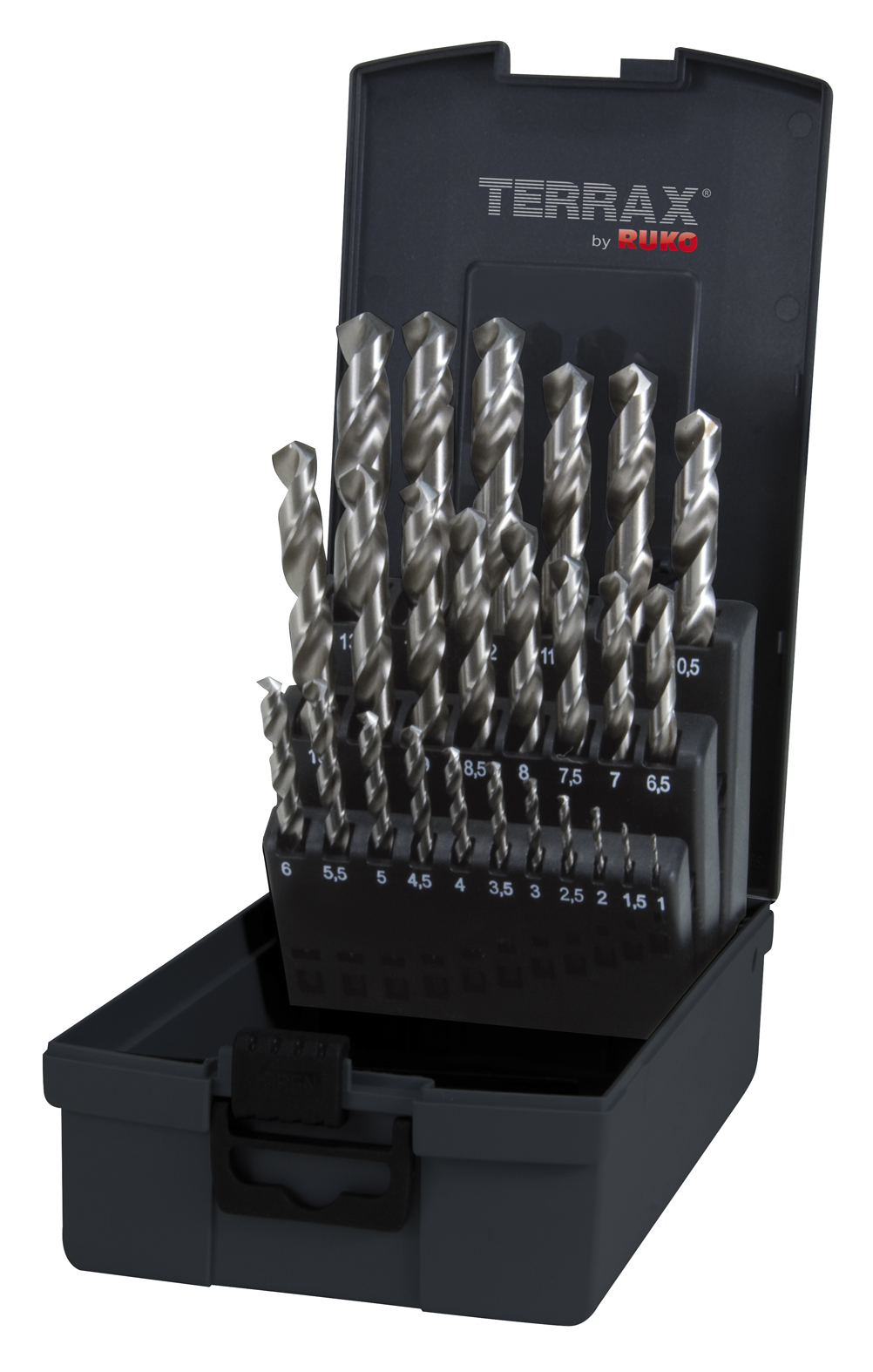 Terrax by Ruko Spiralbohrer-Satz 1-13mm - HSS-G - 25-tlg.