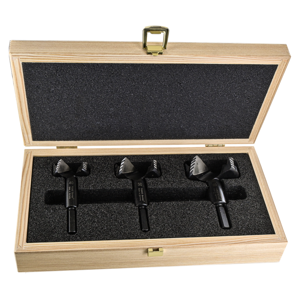 Famag Forstnerbohrer Teelichtset - 3 teilig im Holzkasten 40, 50, 60mm - Bormax