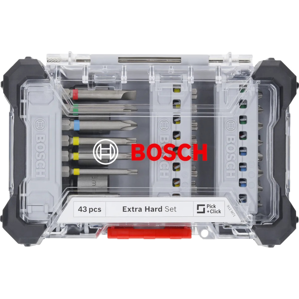 Bosch Bit-Set Schrauberbit-Set - Extra Hard - 43-teilig - Farbcodierte Bits