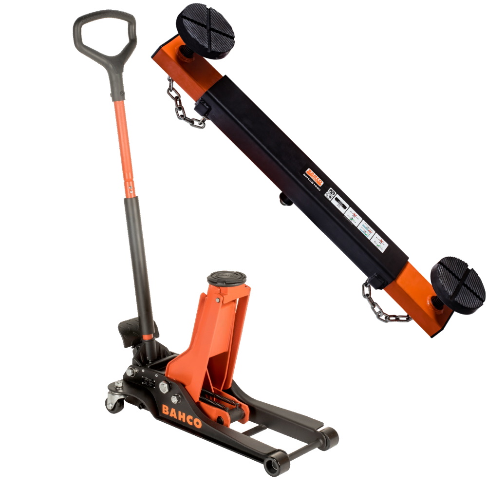 Bahco 2 Tonnen Wagenheberpaket BH 12000 2 T mit Doppelkolben + Querträger