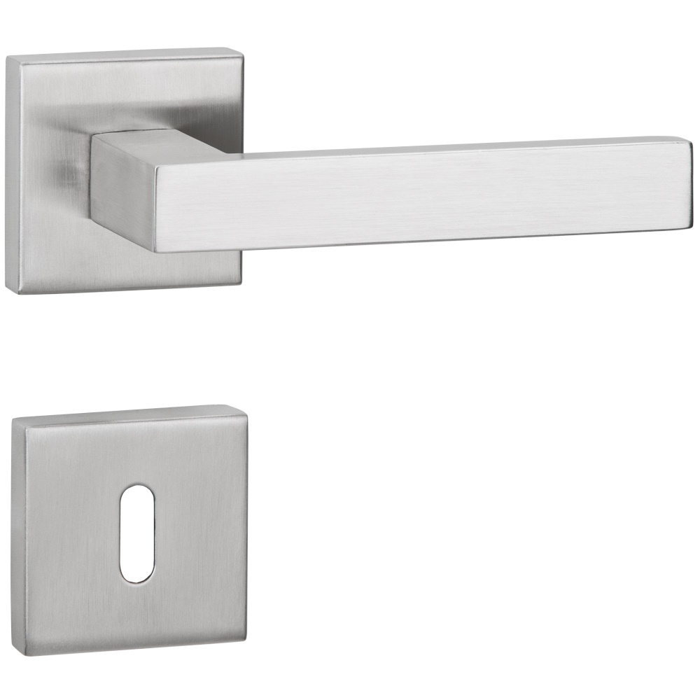 Hermat Drückergarnitur 1682 L WEST Edelstahl Smart-Clip Rosettengarnitur
