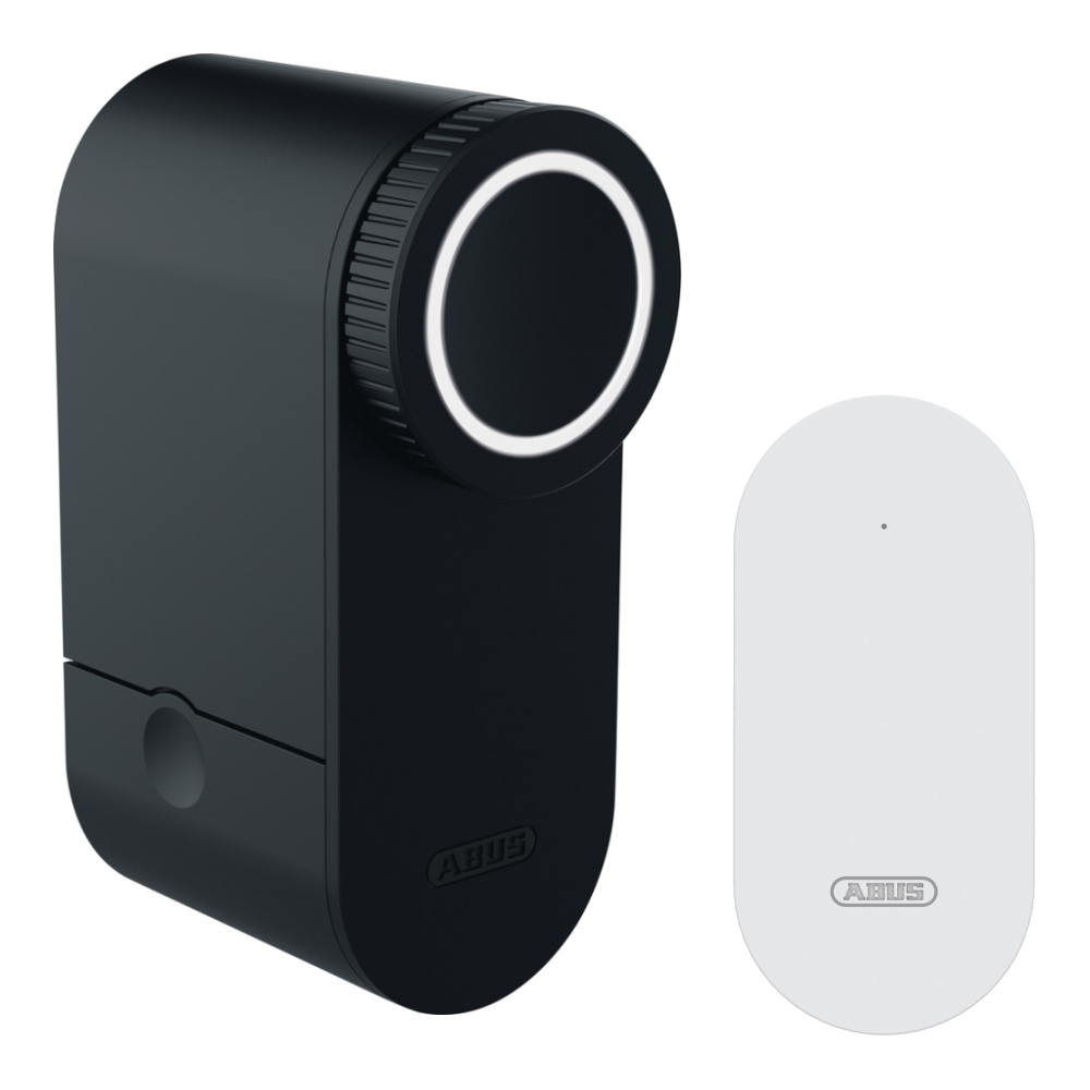 Abus Türschlossantrieb LOXERIS One in schwarz - inkl. WLAN Bridge One in weiß