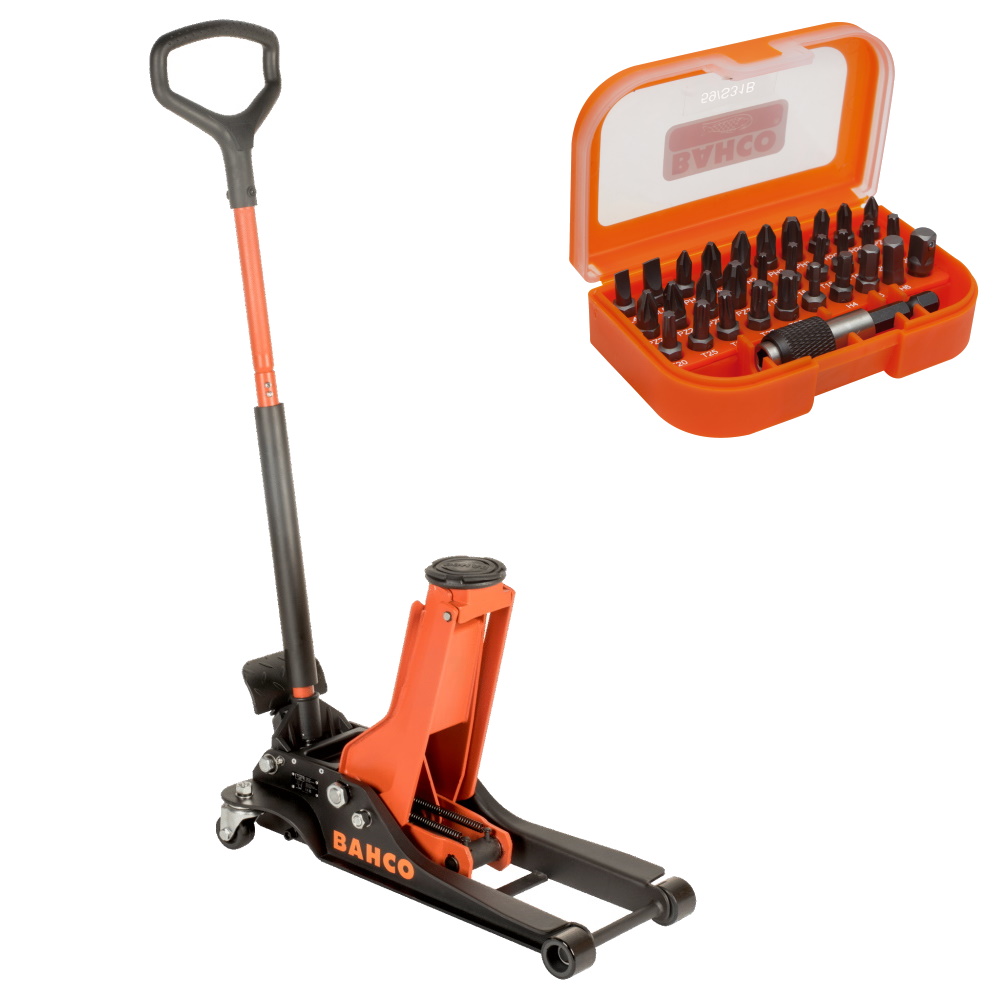 Bahco 2 Tonnen Wagenheber Rangierwagenheber BH 12000 2 T + Bahco Bitbox