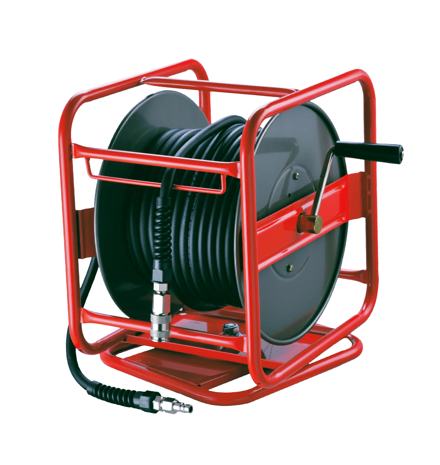 HM Müllner Druckluft-Schlauchtrommel - 30 m - 15 bar - Schnellkupplung