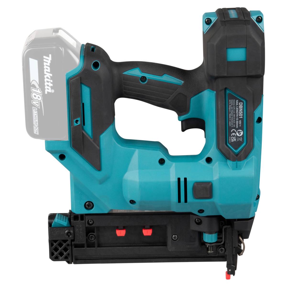 Makita Stauchkopfnagler Nagler 18V DBN501Z - 18ga 15-50mm - ohne Akku/Ladegerät