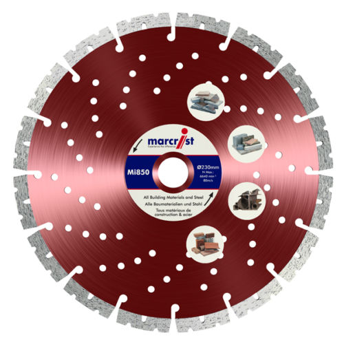 Marcrist Diamanttrennscheibe - 230mm - für Beton und Stahl - Mi850