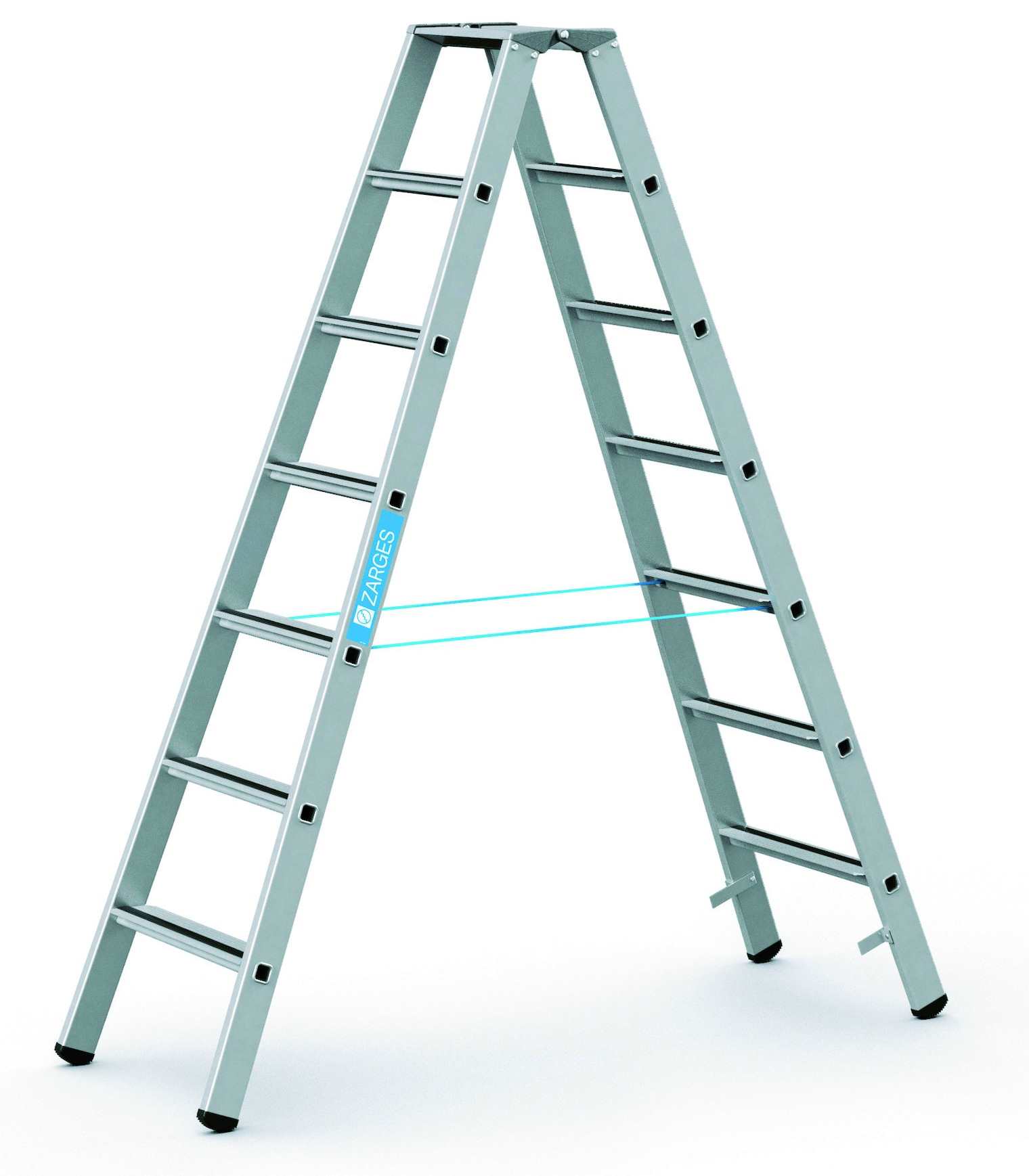 Zarges Stehleiter - 7 Sprossen - Leiterhöhe 1,84 Meter - Saferstep B - 41307