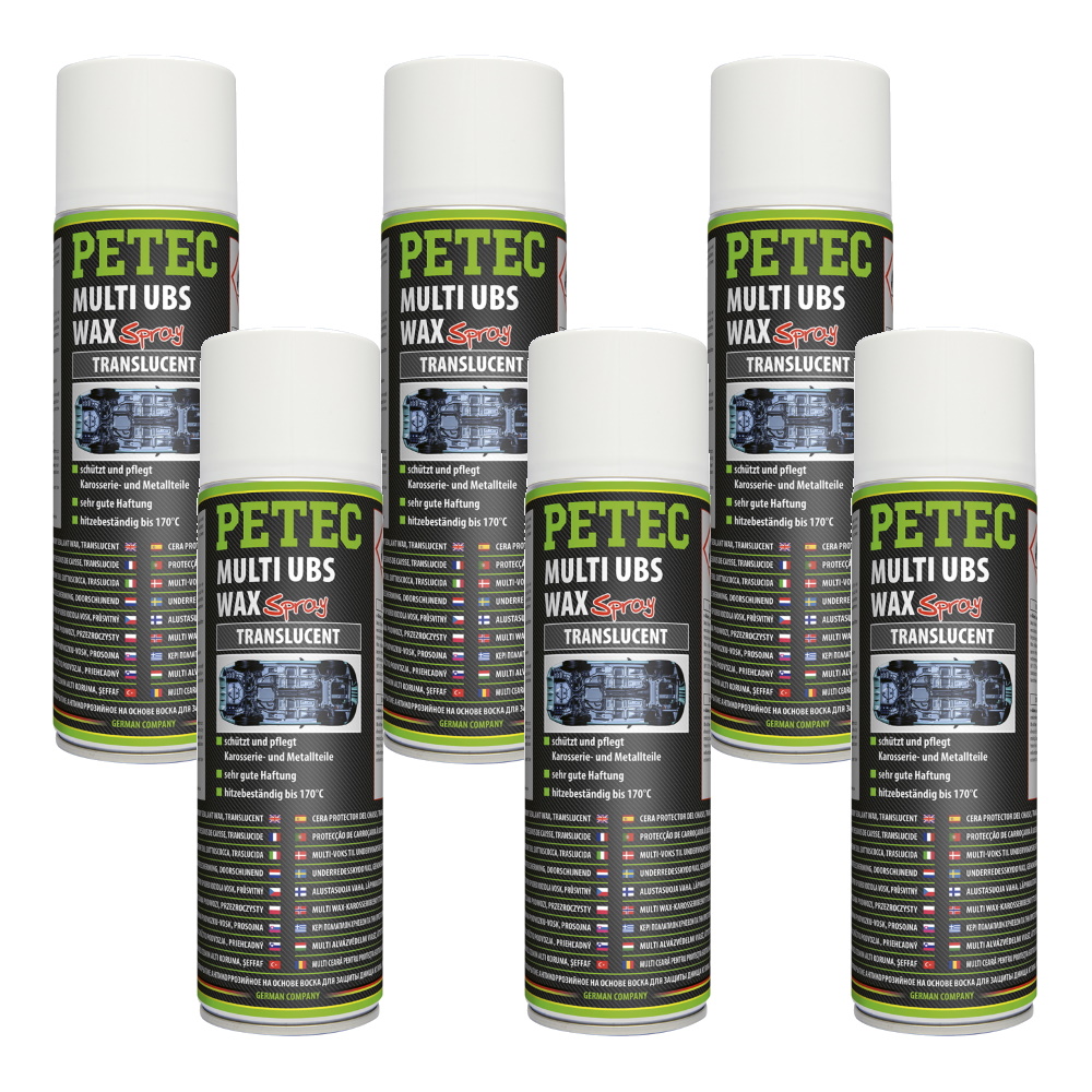Petec 73450 Multi UBS Wax - Spraydose - transparent - 500ml - 6 Stück