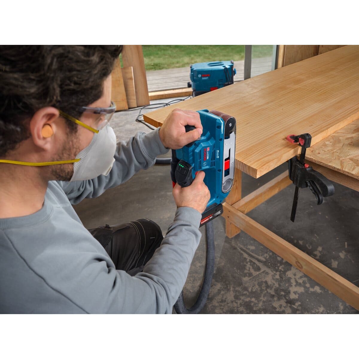Bosch Akku Bandschleifer PRO GBS18V-75 - 18V - 75 mm - Brushless - in L-BOXX