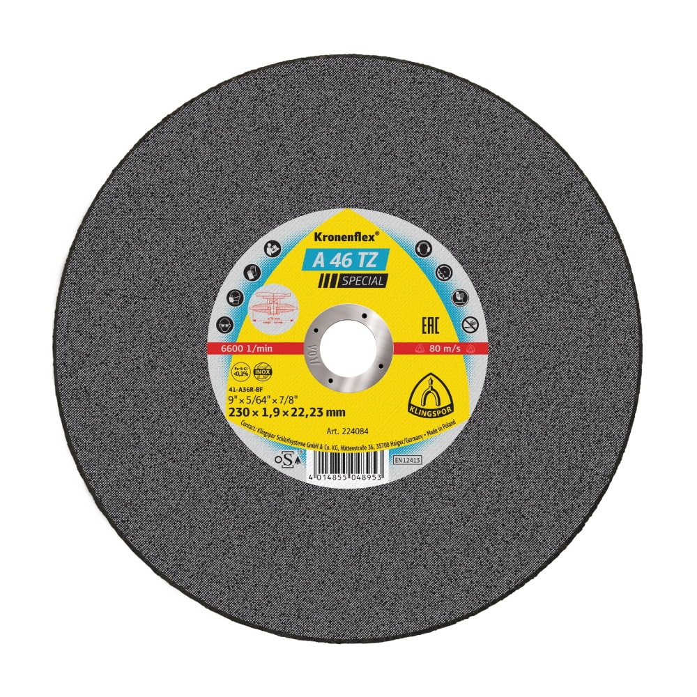 Klingspor Trennscheiben A46 TZ Special für Edelstahl und Stahl 230x1,9x22 mm