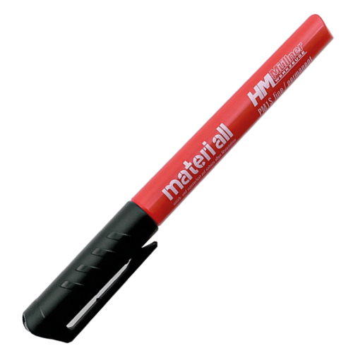 HM Müllner Permanentmarker materi all - PM1S - schwarz- wasserfest - Acrylfaser