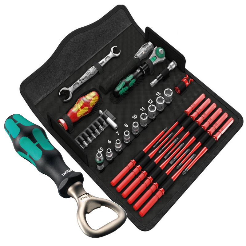 Wera Kraftform Kompakt Wartung W 1 - 05135926001 + WERA Flaschenöffner