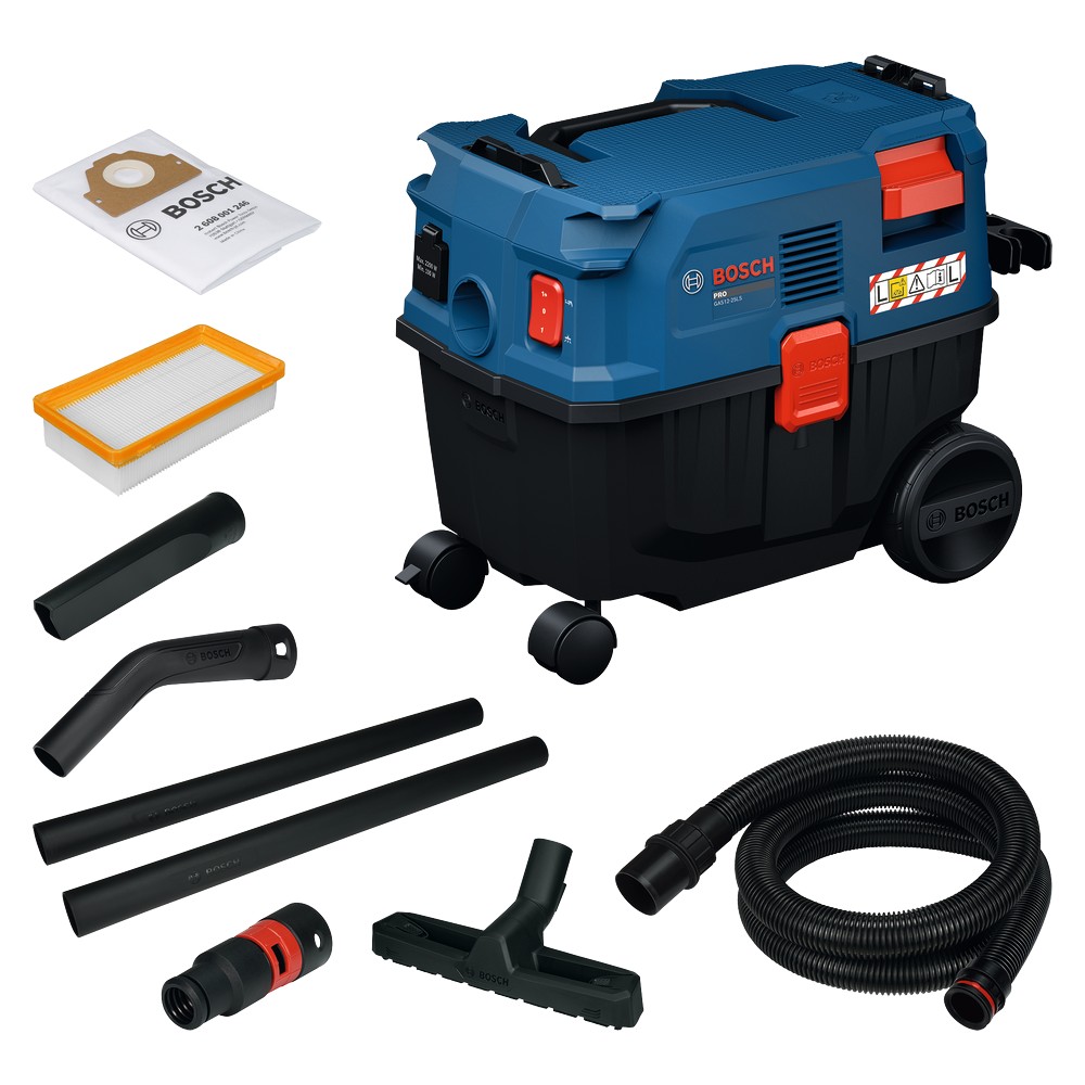 Bosch Staubsauger Allzwecksauger PRO GAS 12-25LS - mit Rollen - 3,1m Schlauch