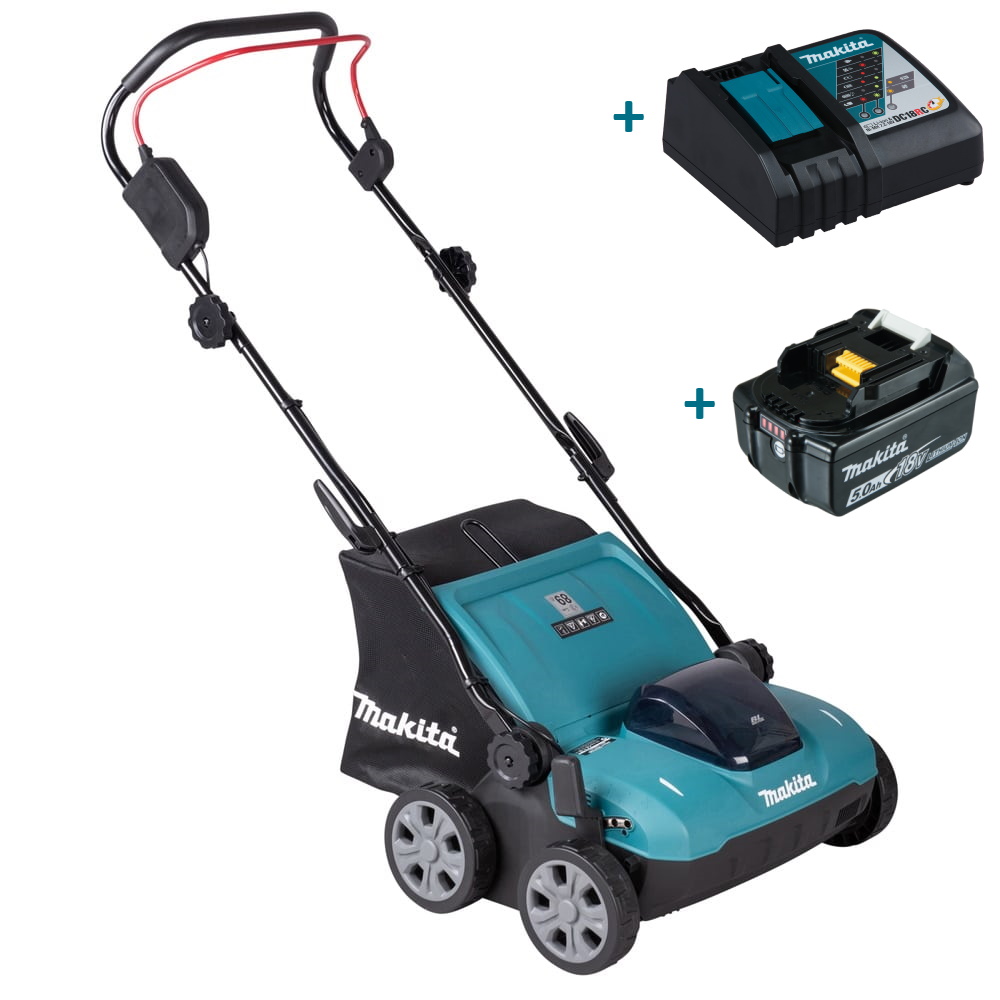Makita Akku Vertikutierer Rasenmäher CUV320Z - inkl. 18V 5AH Akku und Ladegerät