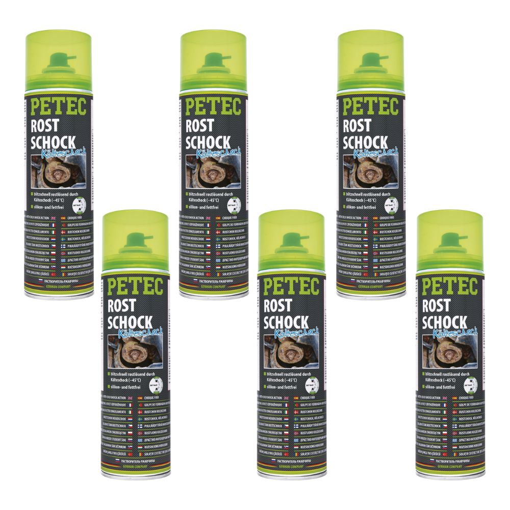 Petec Rostschock Kälteschock 360 Grad Sprühkopf Set - 6 Stück - 70150