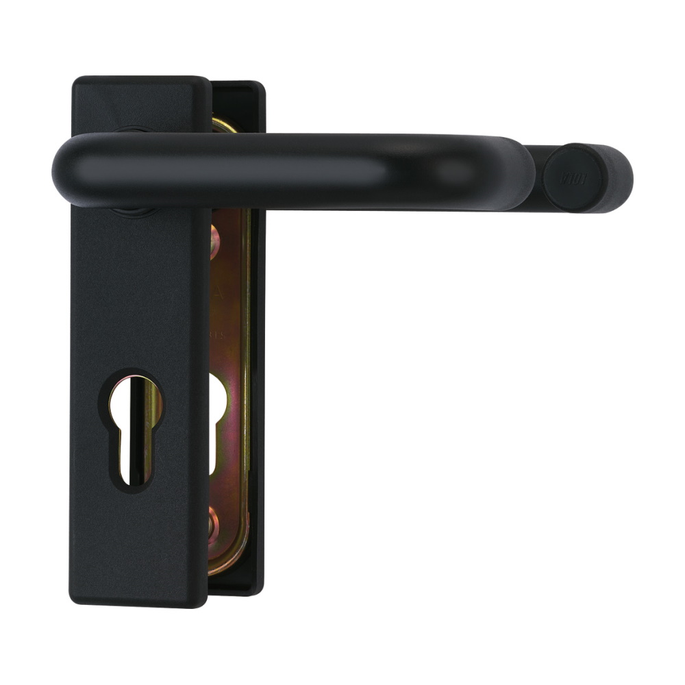 Abus Feuerschutztür Beschlag Türgriff Wechselgarnitur - kurzes Schild - eckig