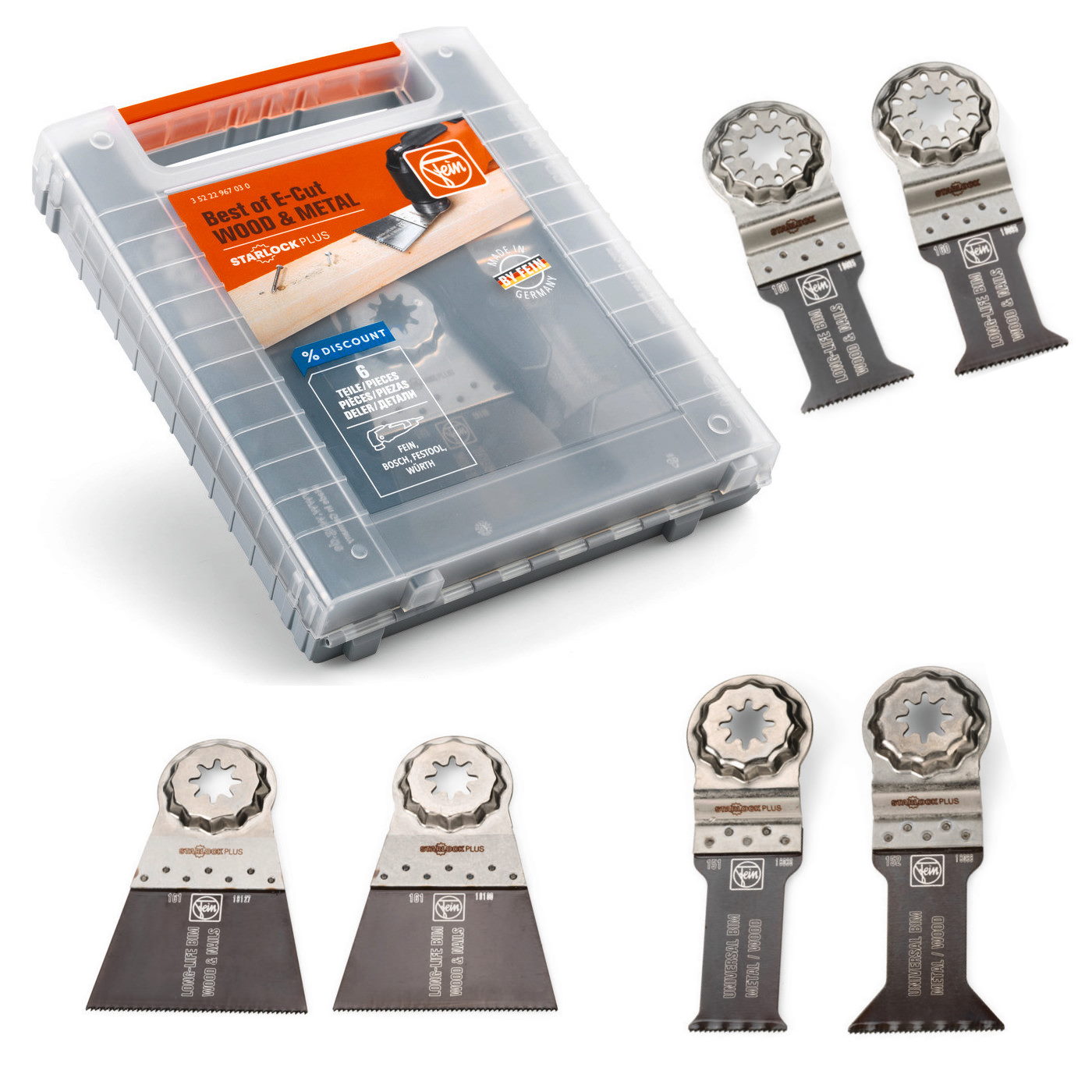 Fein Best of E-Cut StarlockPlus WOOD & METAL - 35222967030 - 6-teilig