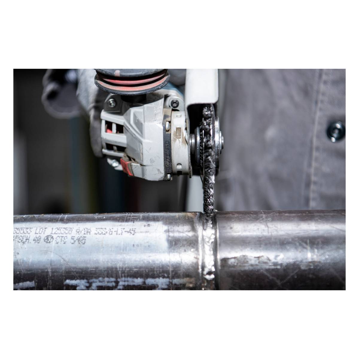 Klingspor Pipelinebürste BRP 600 Z - Ø 125 mm - gezopfter 0,5 mm Draht