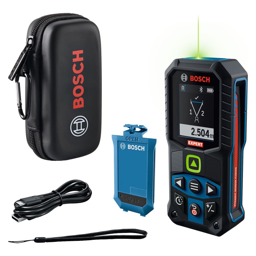Bosch EXPERT Laser Entfernungsmesser EXLM100-39CG - 100m - grün - inkl. Tasche