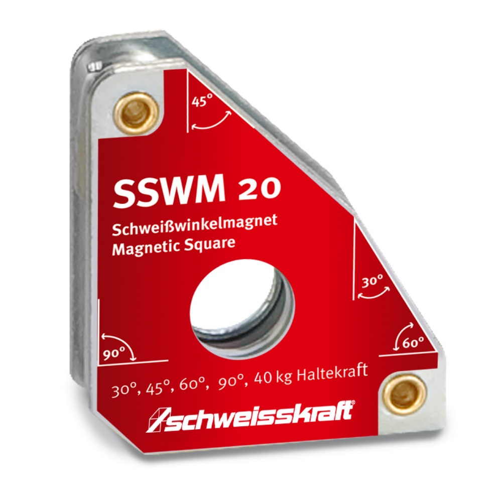 Schweisskraft Schweißwinkelmagnet SSWM 20 - 40kg - 30° 45° 60° 90°