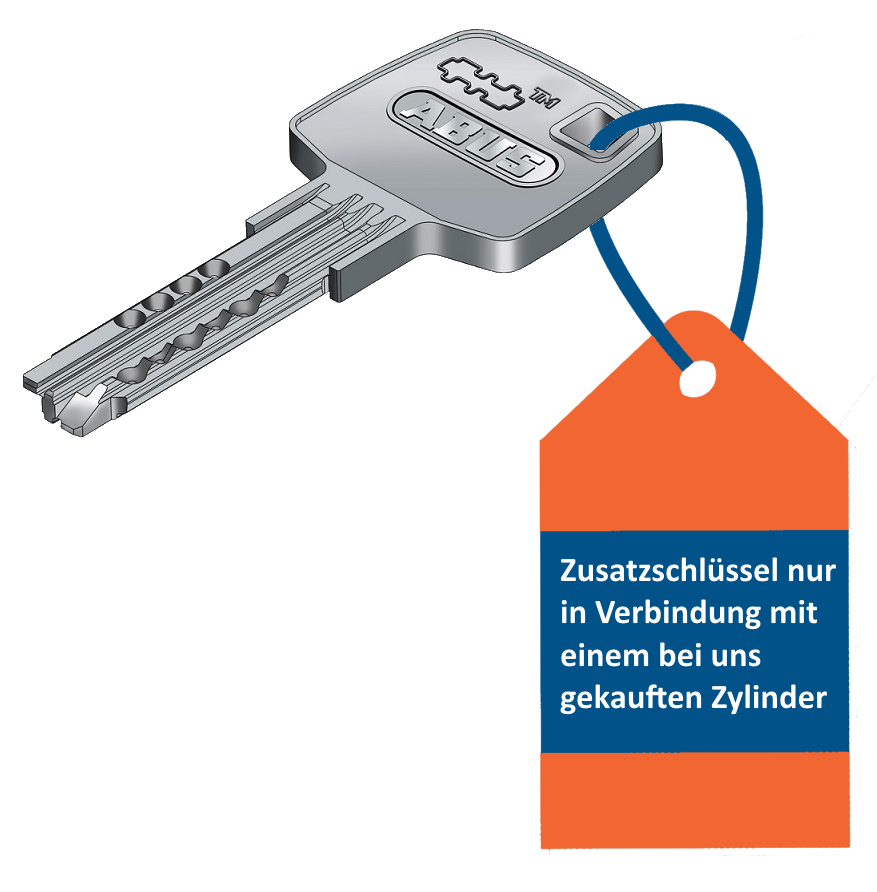 Abus EC660 / EC550 Zusatzschlüssel/Mehrschlüssel passend für unsere Zylinder