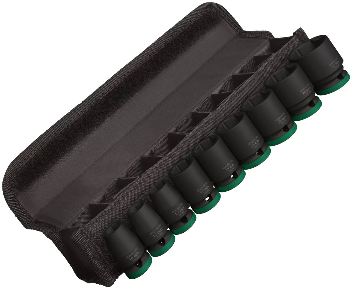 Bosch PRO Impact Steckschlüsselsatz Set - 9-teilig - 1/2" - robust - 2608003038