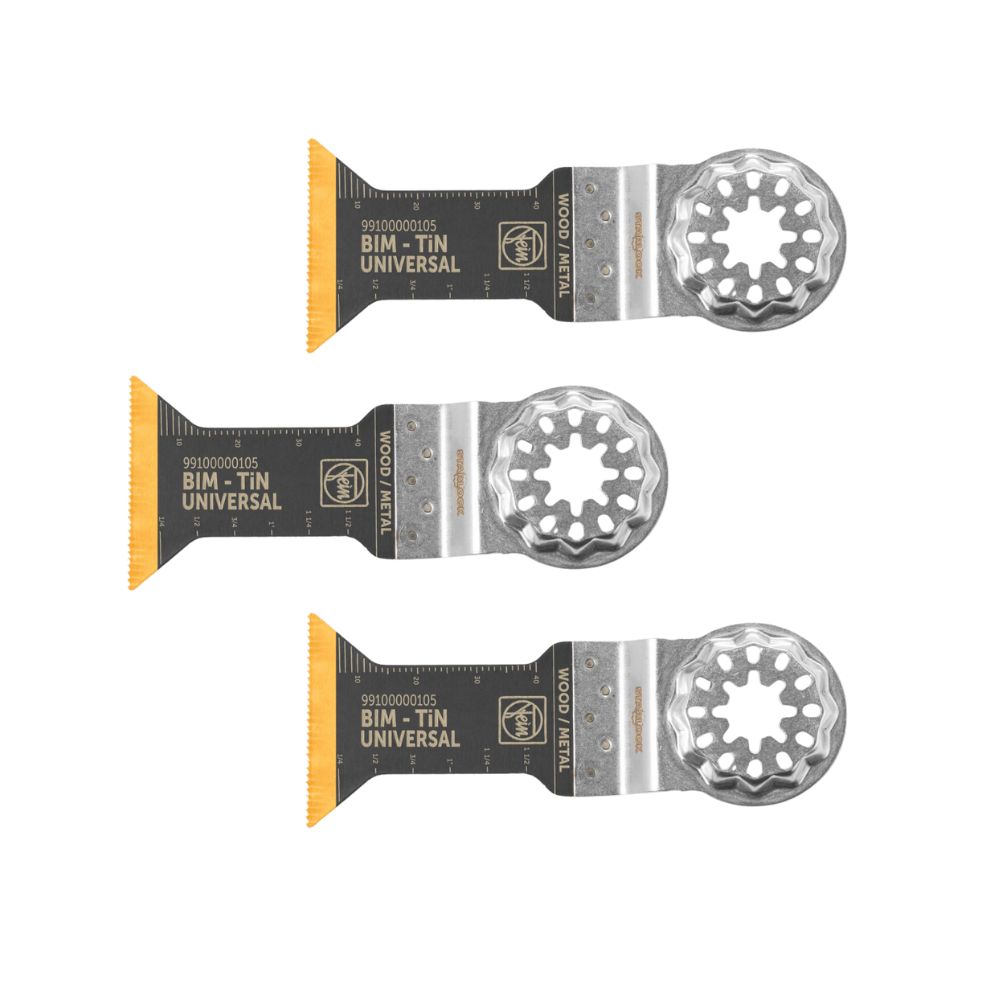 Fein E-Cut Universal-Sägeblatt Titan Starlock 44x55 mm – 3 Stück Set