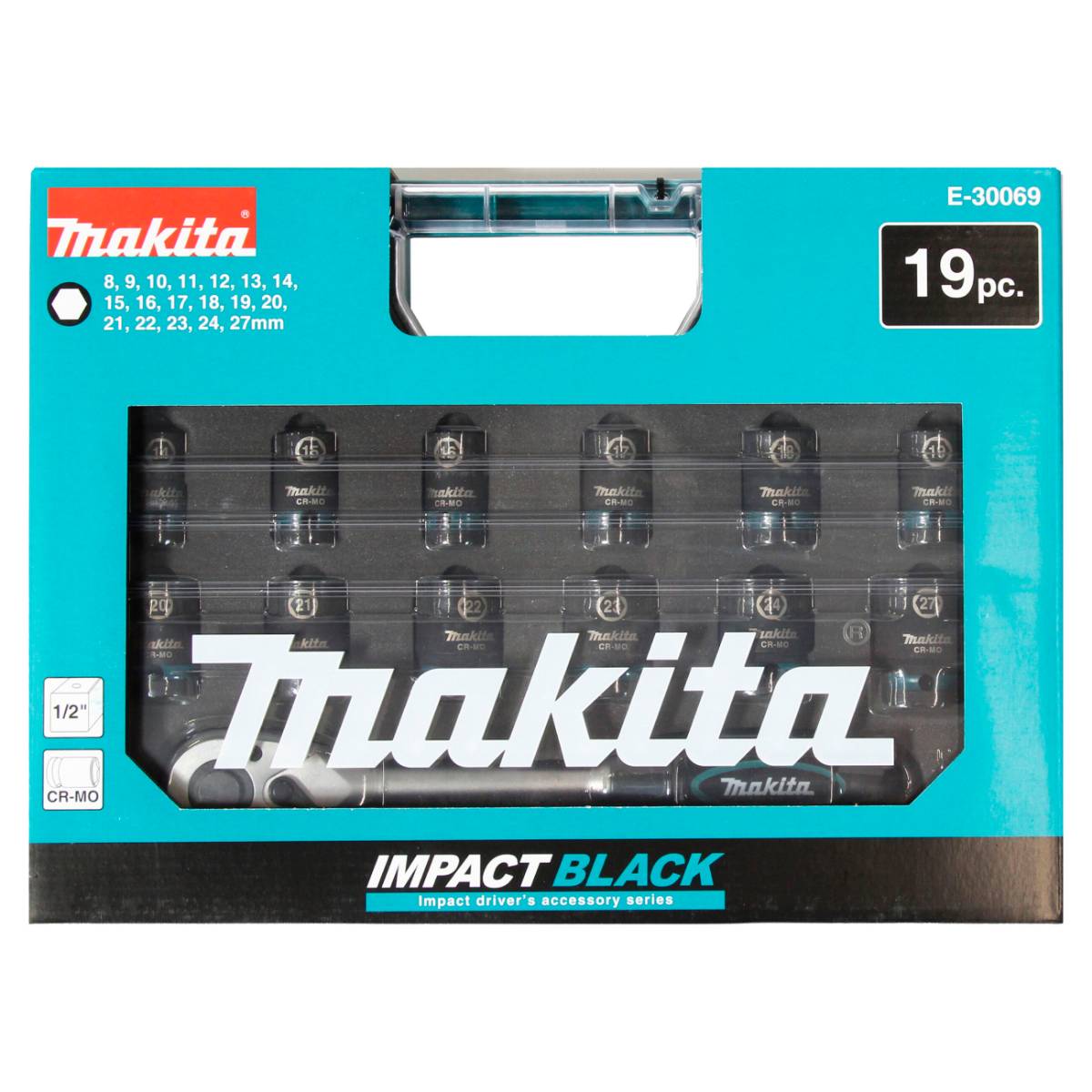 Makita Steckschlüssel Satz E-30069 1/2 Zoll - 19 teilig