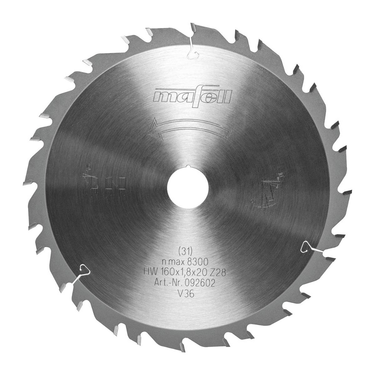 Mafell Sägeblatt KSB-WU160 GT HW 160x1,8x20mm Z28 - für universellen Holzeinsatz